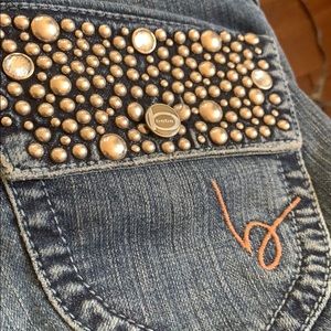 Vintage Bebe Jeans with embellished pockets
